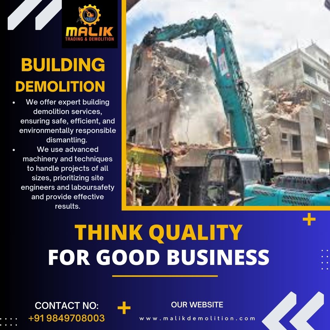 MalikDemoli96's tweet image. Building demolition is the process of safely dismantling or destroying a structure, often using methods like mechanical demolition, explosives, or deconstruction#BuildingDemolition
#DemolitionProject
#ConstructionDemolition
#SafeDemolition
#DemolitionExperts
