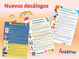 Nuevos decálogos AEPap
Estrenamos 2025 con 3 nuevos decálogos con recomendaciones para las familias, saludables y actualizadas
•Decálogo del sueño
•Decálogo de la actividad física
•Decálogo de alimentación (actualizado con las nuevas evidencias)
tinyurl.com/2cqqeh6n