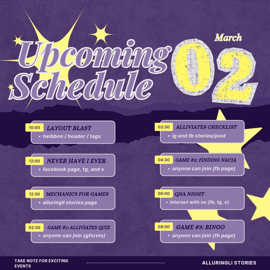 Are you excited for our 4th Anniversary celebration? We sure are! Check out the schedule of events we've lined up for you. 

Stay tuned for more updates, and let’s keep the excitement going until the big day. See you there! xx

#4thALLURINGVersary
#4EverWithALLIviates
