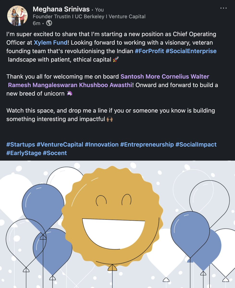 Meg_Srinivas's tweet image. Super excited to announce our new #SocEnt fund for early, impactful, BRAVE Indian for-profits... 

Please spread the word, and my DMs are open if you or someone you know is building a #startup that's early-stage and interesting 🚀🦾🧿