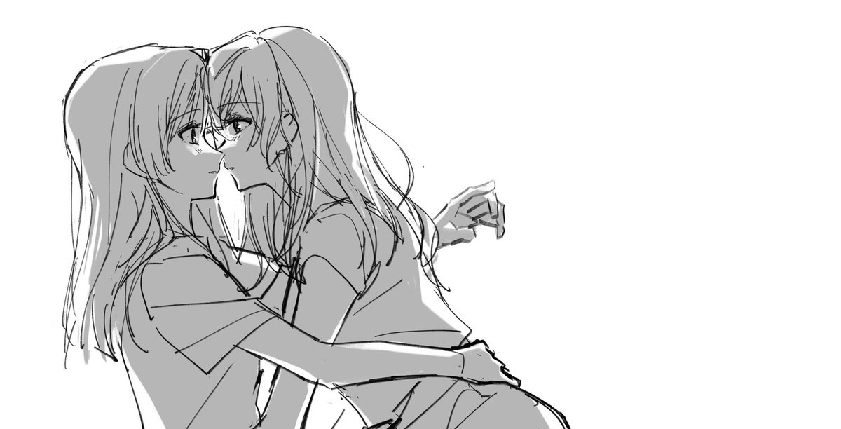 Left_TypeB's tweet photo. 百合描くのたのしいー！ https://t.co/nL17C5sh7y