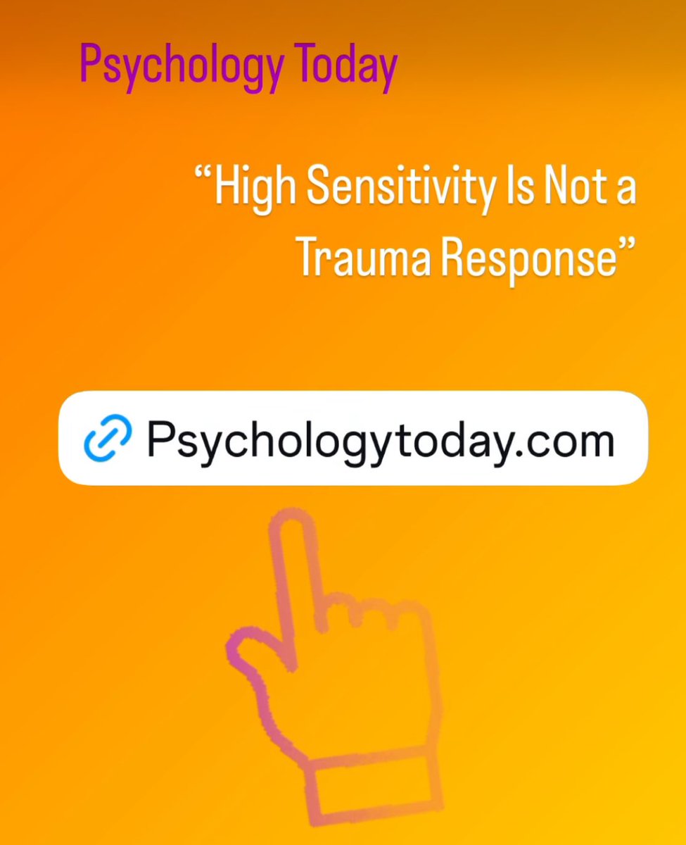 ✨ L’Alta Sensibilità non è un Trauma Response ✨
Articolo pubblicato su Psychology Today
🔗 Vuoi saperne di più? Leggi l’articolo completo su Psychology Today (pubblicato il 27 febbraio 2025).
#AltaSensibilità #Trauma #HighlySensitivePerson #HSP #Sensibilità  #Psicologia #Neuro