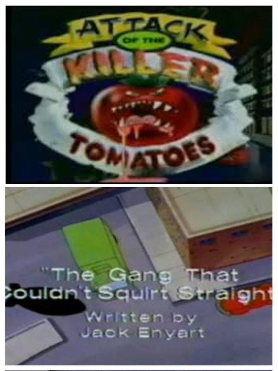 ChrisCartagena8's tweet photo. It's Saturday Morning! Fright now, I'm watching... Attack Of The Killer Tomatoes (S01E12/1990) "The Gang That Couldn't Squirt Straight" #AttackOfTheKillerTomatoes #SaturdayMorningCartoon #90s #SaturdayMorningCartoons https://t.co/eKfrQ1DhiH
