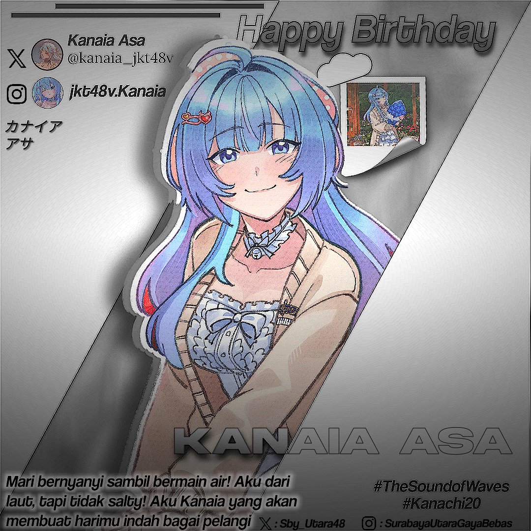 Happy Birthday kesayangan mimin yang ke-5, semoga dengan bertambah nya umur yang ke-20 bisa selalu memberikan energi positif untuk fans nyaa , happy birthday kesayangan miminnn🤍🤍🤍

#TheSoundofWaves 
#Kanachi20