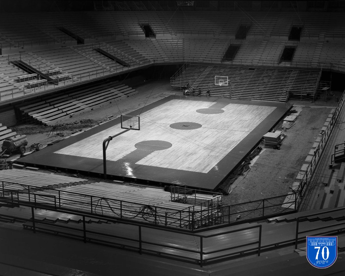 KUAthletics's tweet photo. It all began on March 1, 1955 🏀🙌

Celebrating 70 years of unforgettable memories, moments, and milestones at Allen Fieldhouse.

#RockChalk | #70YearsAFH https://t.co/MKsJK8xO0V