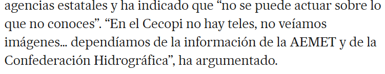 No puedo creer que la consejera Pradas  diga que es que " en el CECOPI no hay teles" ¿Ni Internet ? ¿ Ni smartphones, tablets o PCs desde donde se ven cientos de canales de TV? ¿Nos toma a nosotros y a la jueza por idiotas? <a href="/el_pais/">EL PAÍS</a>