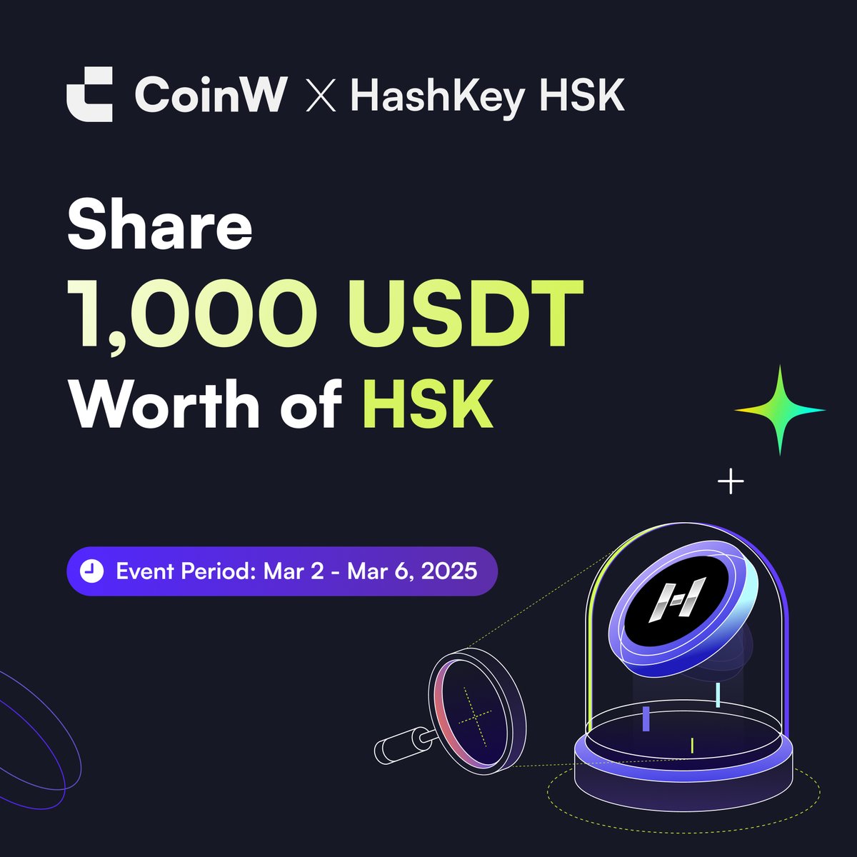 CoinW (@coinwofficial) on Twitter photo #HSK Grand Airdrop, Unlock 1000 USDT Worth of $HSK <a href="/HashKeyHSK/">HashKeyHSK</a>
📅 Mar 2, 0:00 - Mar 6, 23:59 (UTC+8)
To enter:
✅ Complete the tasks: bit.ly/3QyqM23
✅ Tag 3 friends
Good luck! #HSK Grand Airdrop, Unlock 1000 USDT Worth of $HSK <a href="/HashKeyHSK/">HashKeyHSK</a>
📅 Mar 2, 0:00 - Mar 6, 23:59 (UTC+8)
To enter:
✅ Complete the tasks: bit.ly/3QyqM23
✅ Tag 3 friends
Good luck!