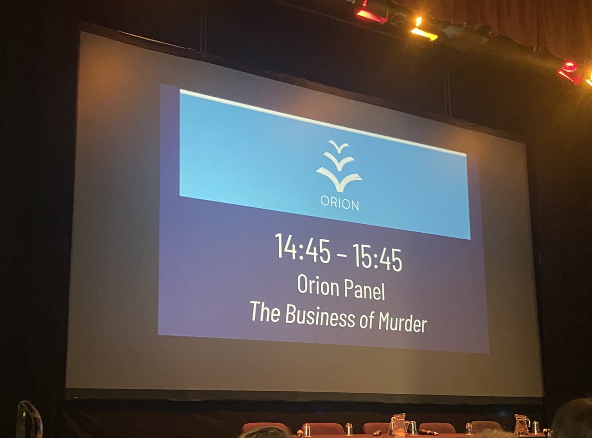 SarahDevall's tweet photo. PANEL FOUR - Orion panel: The Business of Murder
Another bunch of talented and inspirational folk. More books to add to the list! I need another bookshelf! #EmmaKavanagh #JohnSutherland #MariHannah #AnnaMozzola moderated by @cmacwritescrime #baytales25 https://t.co/K9qxHNIX1S