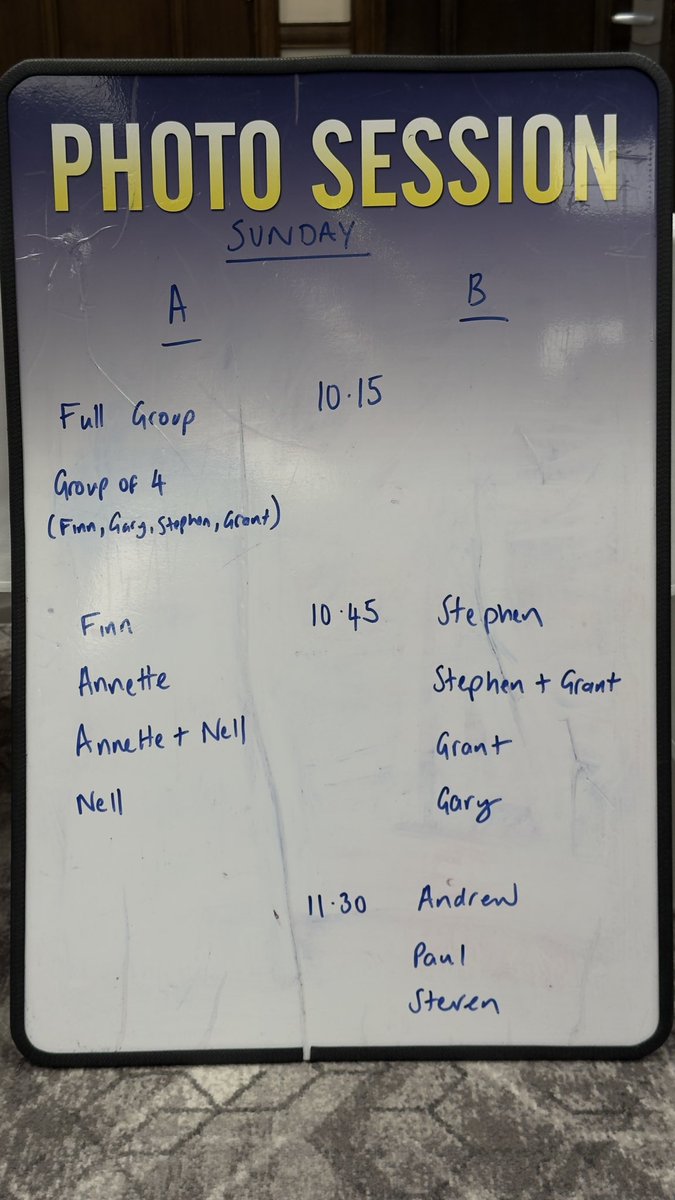 StarfuryNews's tweet photo. Photo session schedule for tomorrow (Sunday) #Highlanders8 https://t.co/Mk7NeofXje