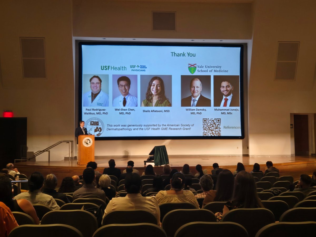 Excited to share our collaborative study on identifying biologic signals to predict response to biologic therapy in psoriasis at #USFHealth Research Day 2025! Honored to represent <a href="/USFpathology/">USF Health Pathology</a> and contribute to precision medicine #PathTwitter #dermpath #dermtwitter