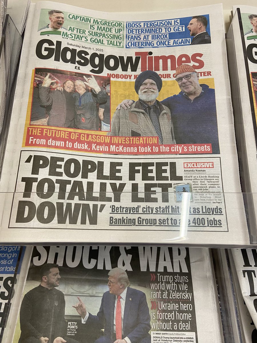 Some papers carried Zelensky &amp; Trump on the cover! Others published Sikhs in Glasgow 😍❤️🙏 thanks <a href="/Glasgow_Times/">Glasgow Times</a> <a href="/kmckenna63/">Kevin McKenna</a>