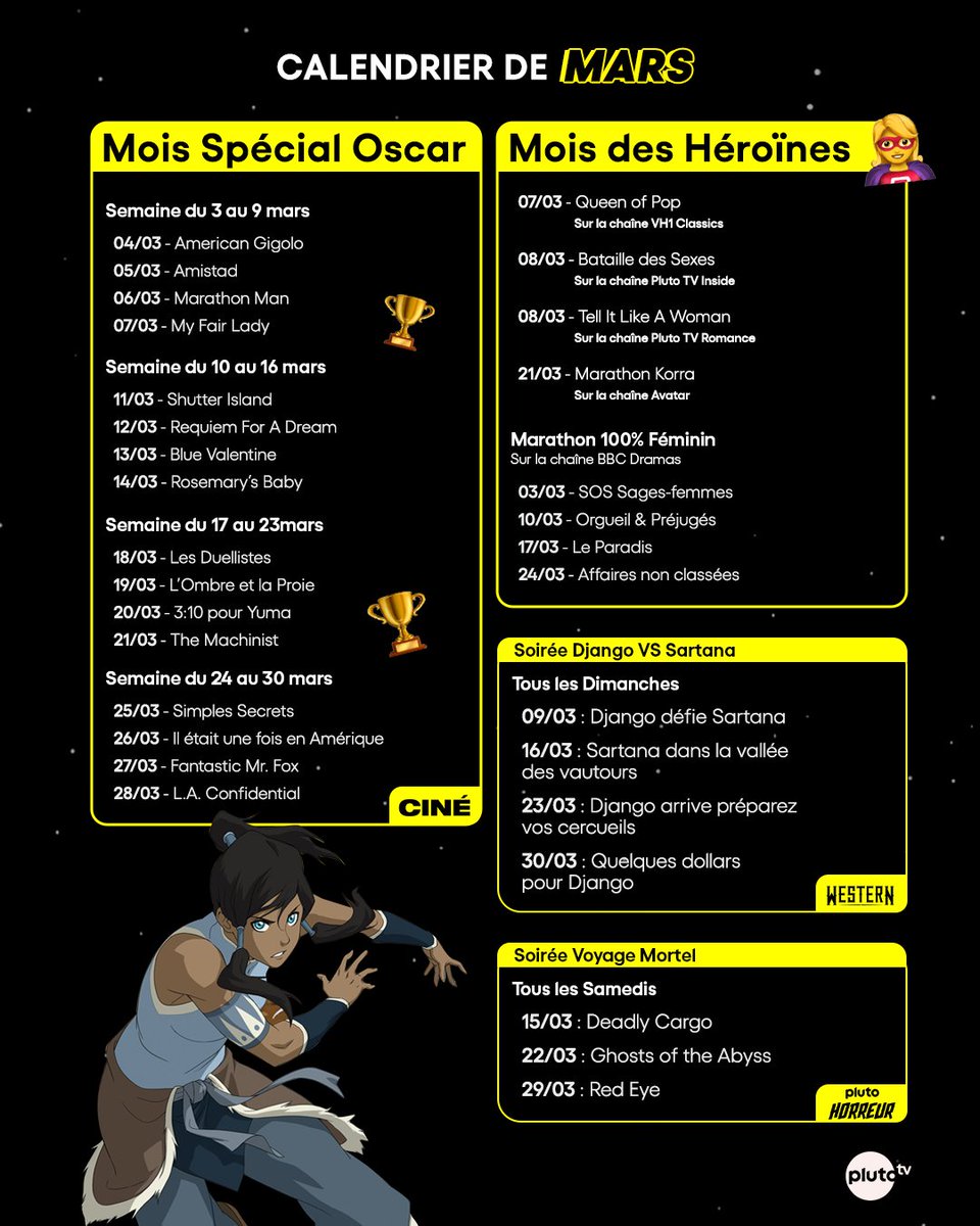 plutotvfr's tweet photo. Ce mois-ci, revoyez vos classiques ! 🎦 
Découvrez dès maintenant les programmes de mars : https://t.co/aqVEhVEYBx