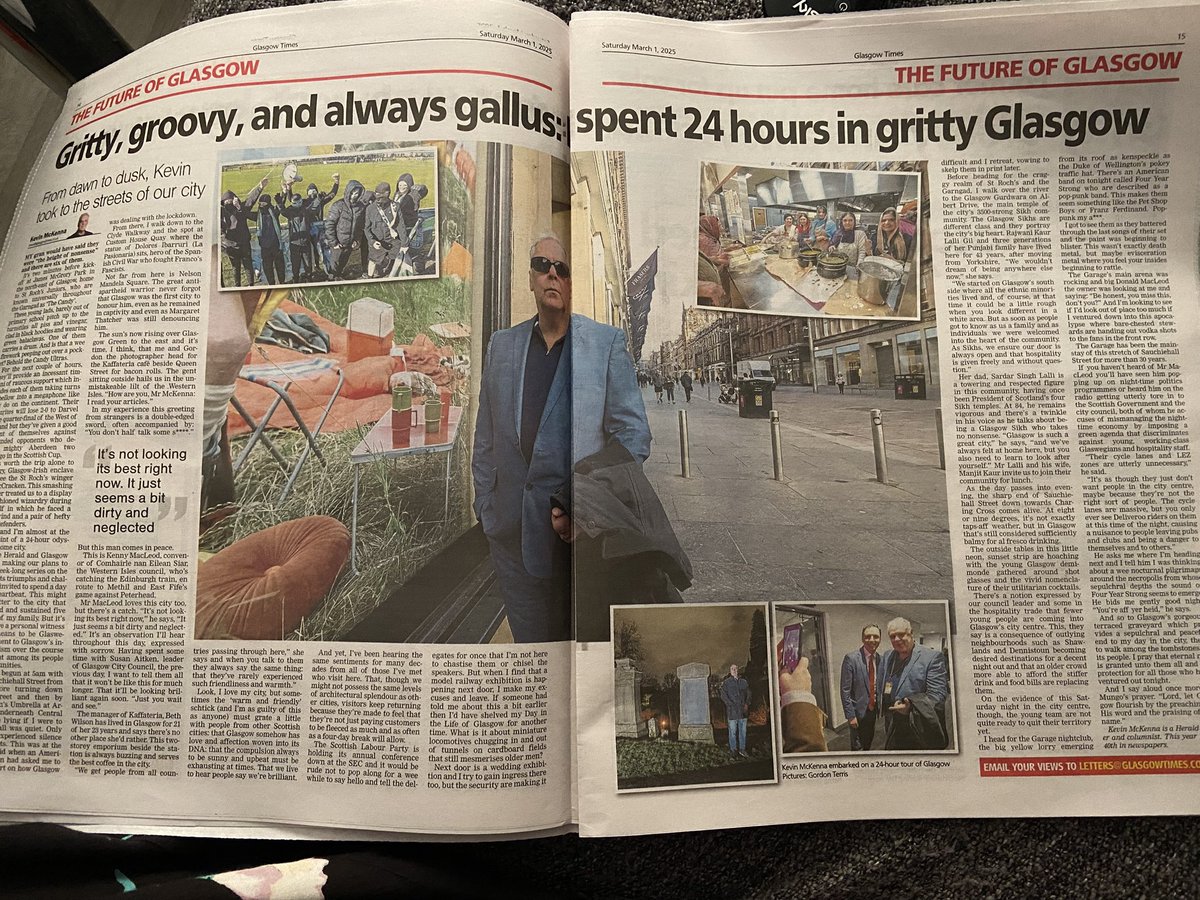 Massive thanks to <a href="/kmckenna63/">Kevin McKenna</a> &amp; <a href="/Glasgow_Times/">Glasgow Times</a> 😍❤️🙏 it was an joy to  host you 🙏