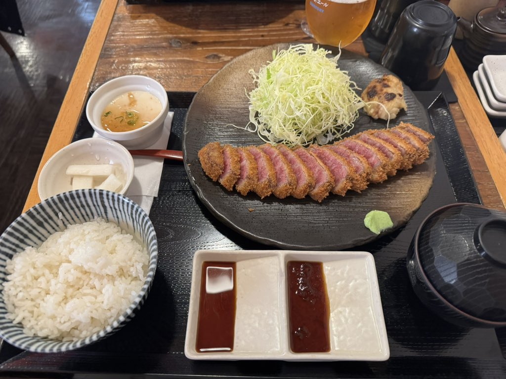 牛カツ食べた！！ #プラスパ初日でしたが