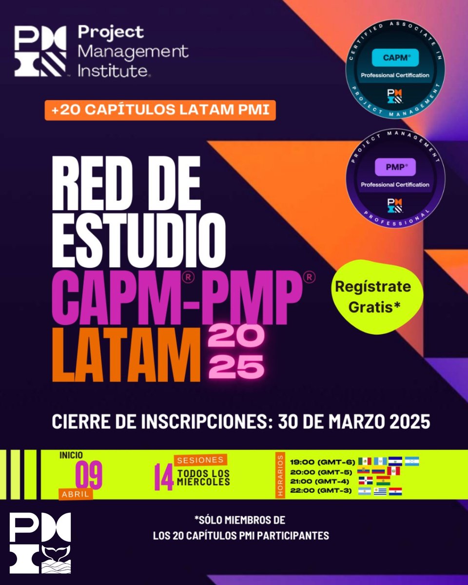 Participa

Realizar tu preinscripción hasta el cierre del 30 de marzo por aquí: 
 forms.gle/XHekTXwPArUXzu…
✅ En la semana del 01 de abril te enviaremos un correo de confirmación sobre tu participación.

💡Contáctanos vía correo a: ✉desarrolloprofesional@pmipacificocolombia.org