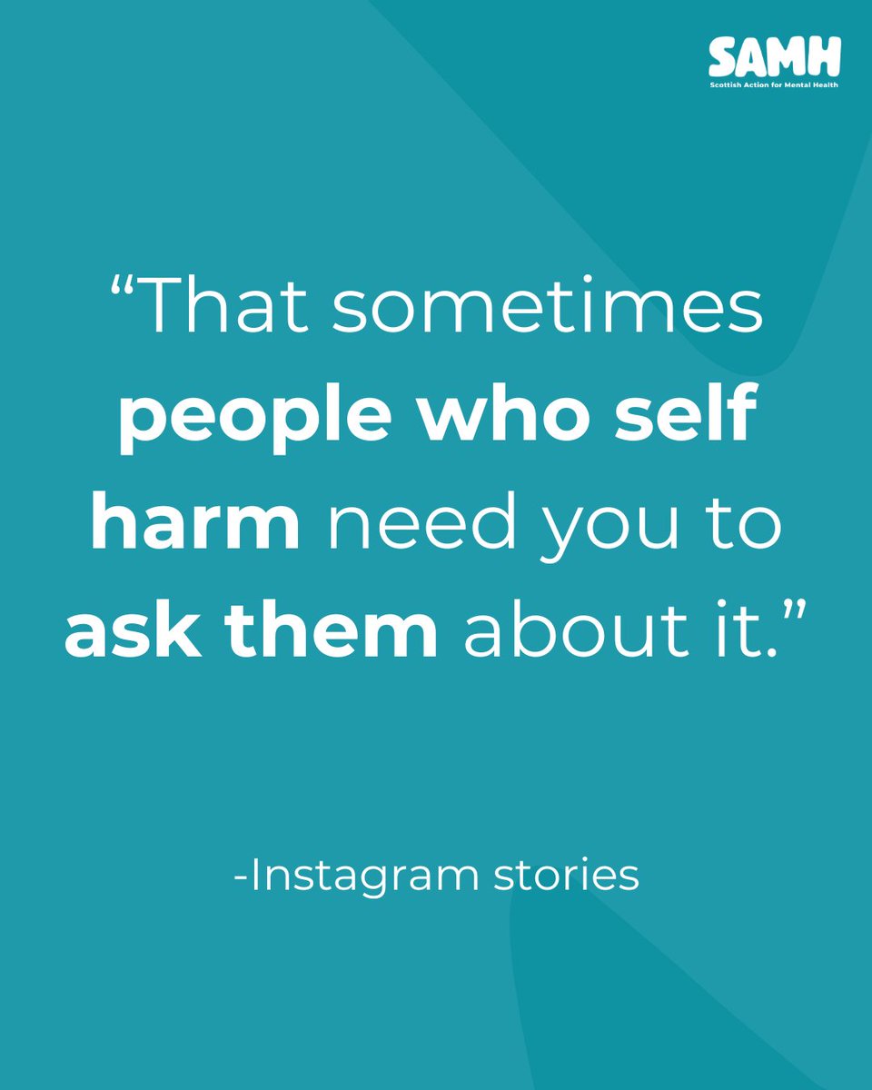 Today is #SelfInjuryAwarenessDay, so we're sharing some of the misconceptions about self-harm collected from our audience 🧡

There are lots of reasons why people self-harm and it looks different for everyone. There is no one typical person who hurts themselves.