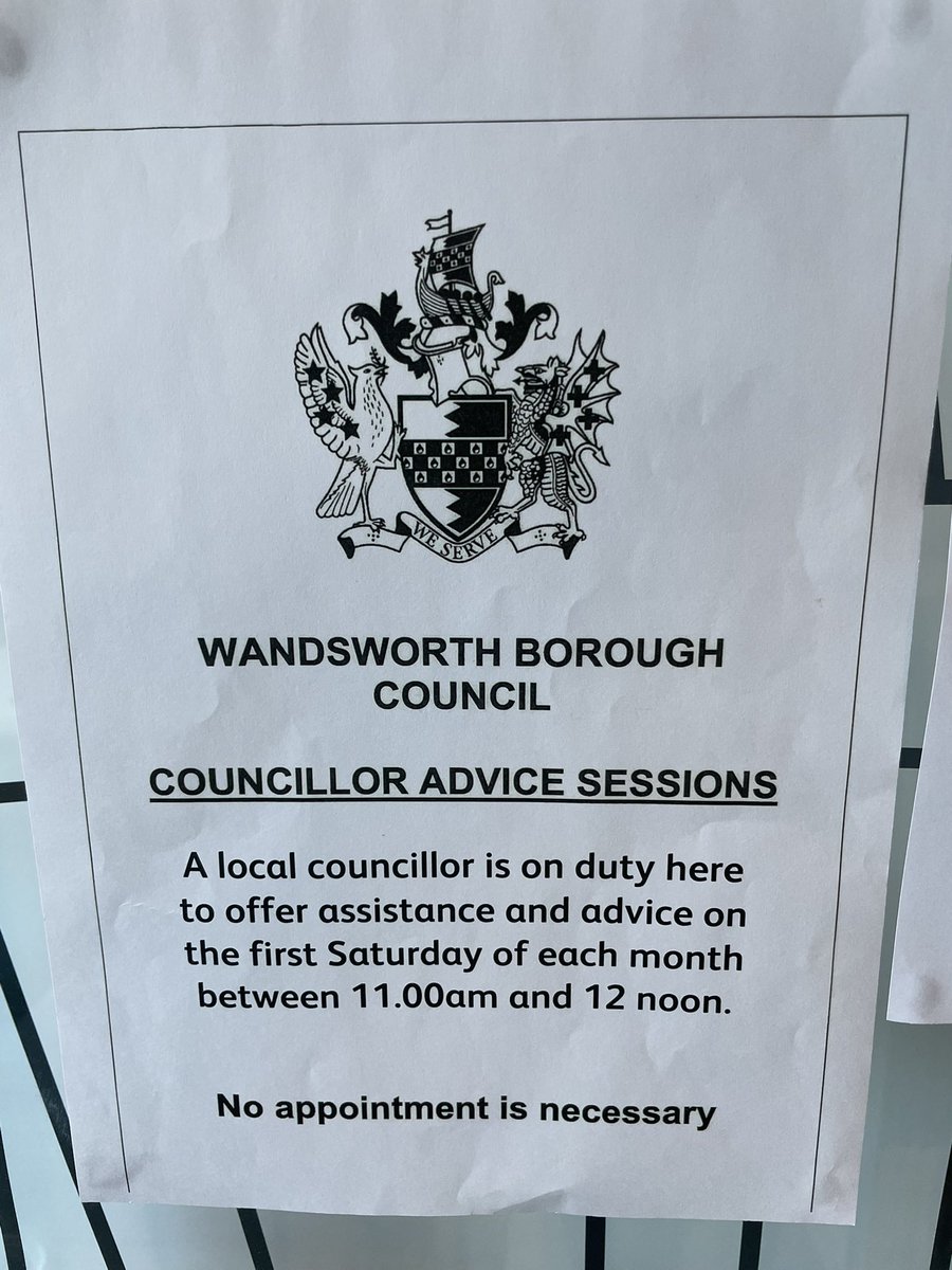 Good councillor surgery this morning at Wandsworth Town Library, helping local residents and businesses