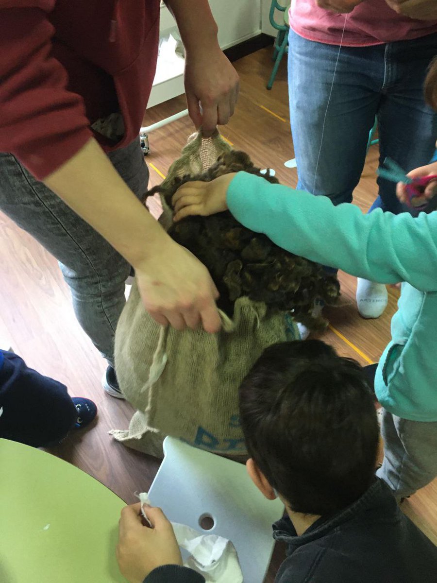 SementeVigo's tweet photo. Obradoiro de máscaras de #Merdeira coas famílias. Cosemos lã de ovelha e coiro, cortamos teias e passamos umha tarde famílias e crianças a aprendermos + sobre a personagem do Entruido viguês.
#EscolasSemente #Galego #Vigo #Teis #Entroido #Entruido #Entrudo #Antroido #Merdeiro https://t.co/SxHqh1g3iv