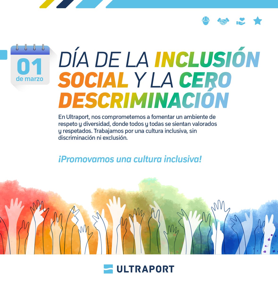 Ultraport_Chile's tweet image. En Ultraport, promovemos la inclusión, el respeto y la equidad en cada espacio de trabajo. 💙🤝 Creemos que la diversidad nos fortalece y nos impulsa a crecer como equipo.

#UltraportInclusivo #Diversidad #Respeto #CeroDiscriminación