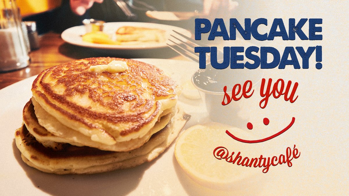 Next week on March 4th is Shrove Tuesday, so you hardest choice to make is...should I have awesome breakfast, or AWESOME pancakes! How about both? Hmmm. See you Tuesday! 🙂 #shantycafe #shrovetuesday #pancake #breakfast