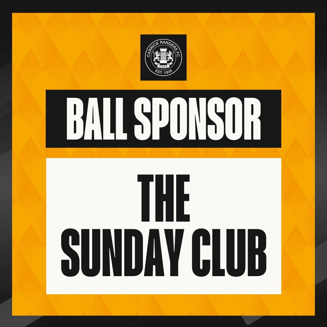 CarrickRangers's tweet image. ⚽ Thanks to today's Ball Sponsor, The Sunday Club. Your support is greatly appreciated 🙌

#CRFC | #AmberArmy 🟠⚫️
