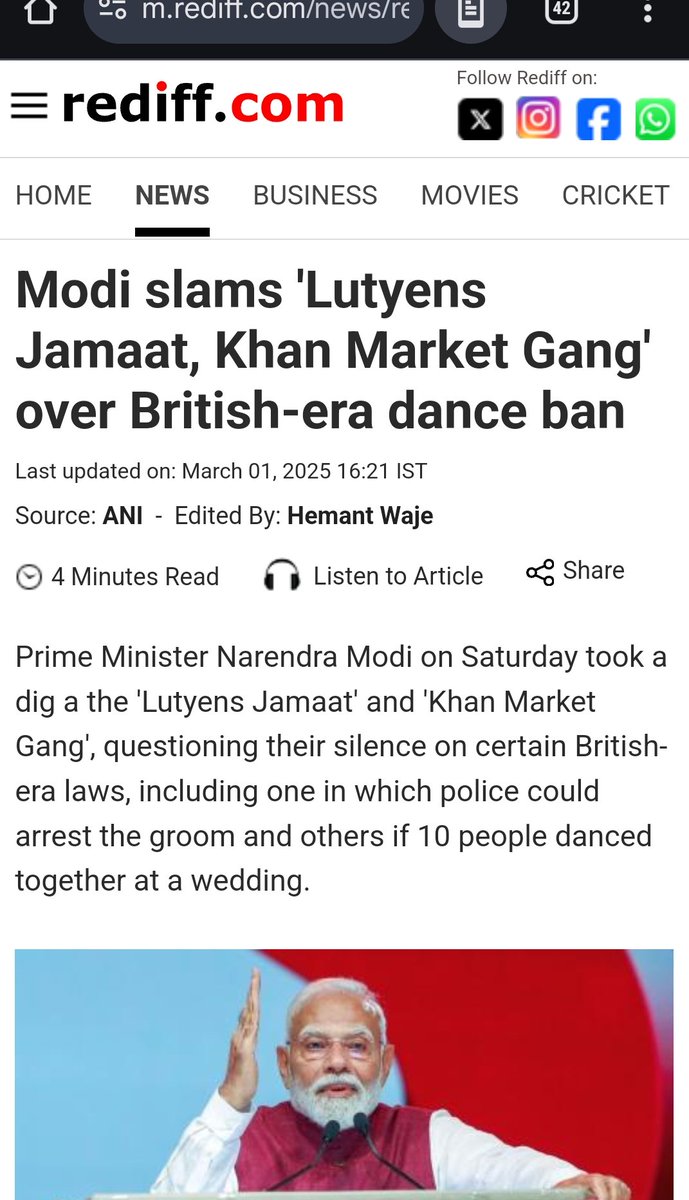 theinclusivist's tweet image. @PMOIndia and @narendramodi you rightfully pointed out the Intergenerational Stockholm Syndrome suffering of the Khan Market Gang. It is high time we revised all colonial era notions and call out the supremacist thugs.
m.rediff.com/news/report/lu…