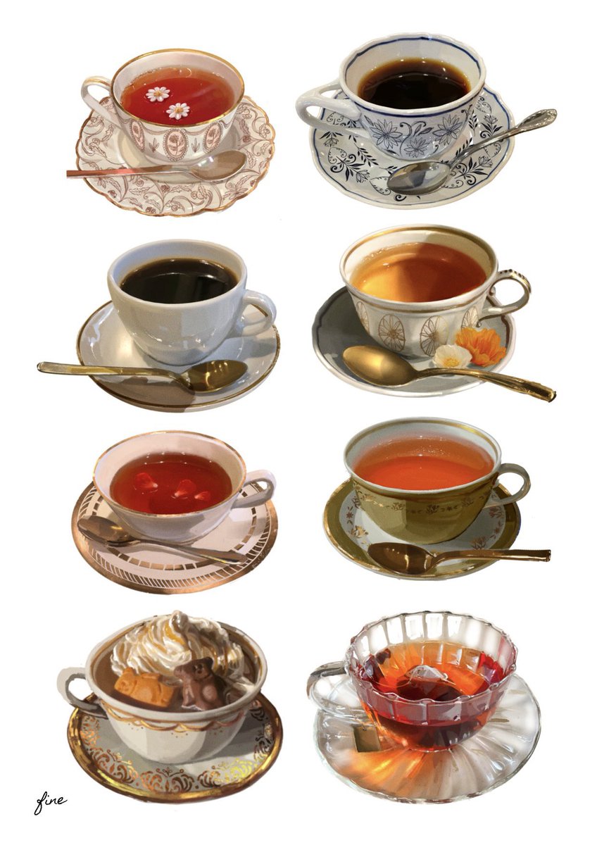 coffee and tea illustrations☕️✍️