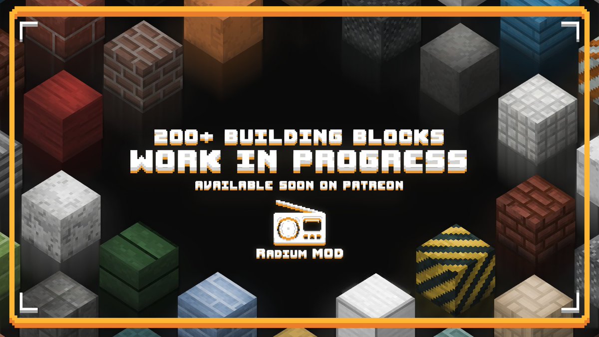 Radiumod's tweet photo. Radium MOD | Decoration Mod📻
Currently work in progress [WIP]🛠️
200+ Building blocks already added✅

Early access available soon.
#Minecraft #minecraftmod #radiumod #modrinth https://t.co/YBB6FXhMvs