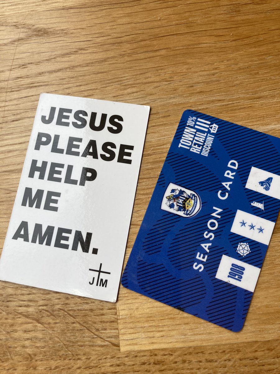 Paul Howarth (@paulhowarth7) on Twitter photo Not a religious person at all but found this in my wallet next to my season ticket… 😬😉🤞🏻🤞🏻<a href="/htafc/">Huddersfield Town</a> Not a religious person at all but found this in my wallet next to my season ticket… 😬😉🤞🏻🤞🏻<a href="/htafc/">Huddersfield Town</a>