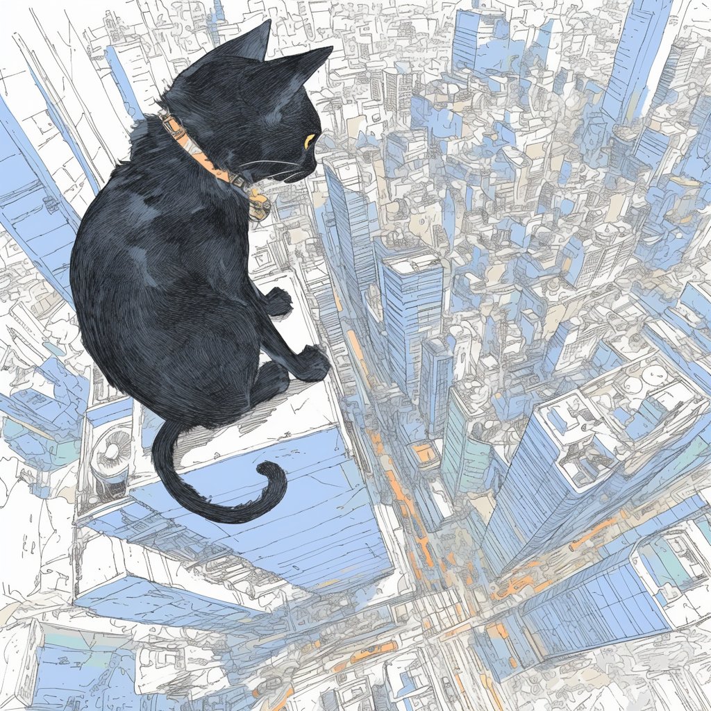 「 ねこ作りすぎた&ねこでかすぎ 」|黒猫さん🐈‍⬛のイラスト