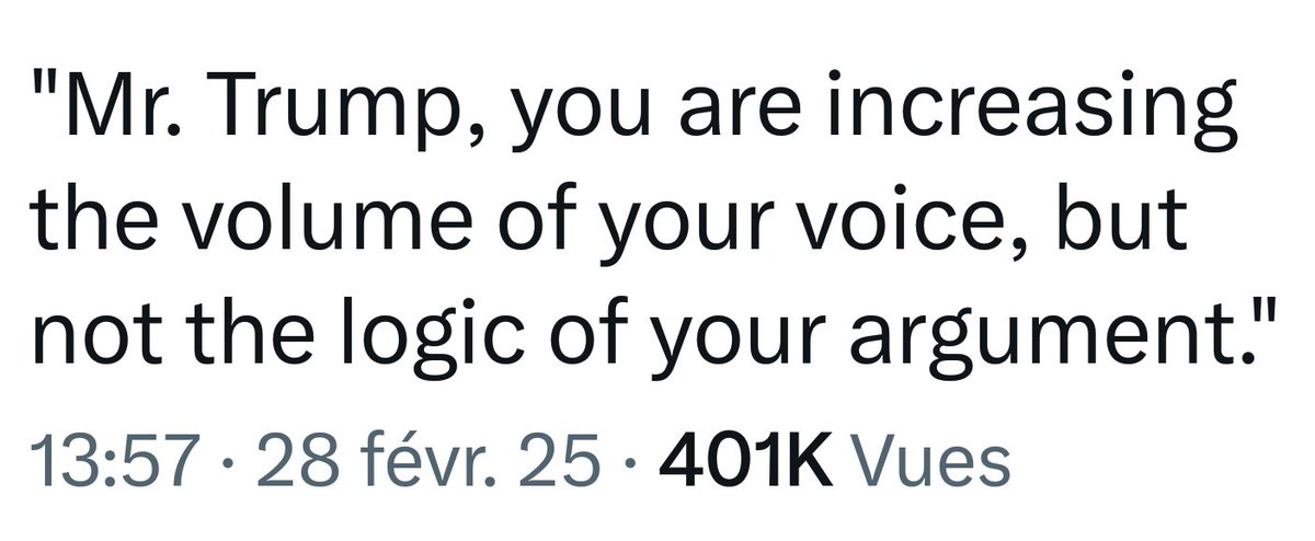 CMRepository's tweet photo. @SinEmbargoMX La humillación se inflinge en quien lo permite. President
@ZelenskyyUa se porto con dignidad, NO se dobló ante el tirano y exhibió la miseria de trump.
Que sirva de lección.... https://t.co/W93pD1615x