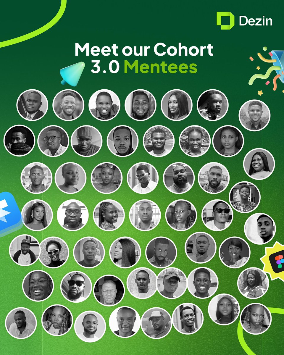 50+ design mentees!!

Cohort 3.0 on-boarding kicked off yesterday and we’re super pumped about the value we have in store for our design mentees.

Watch out for these guys. Whoever commits to our training will be the next best thing after slice bread.

Cohort 4.0 out soon🤞