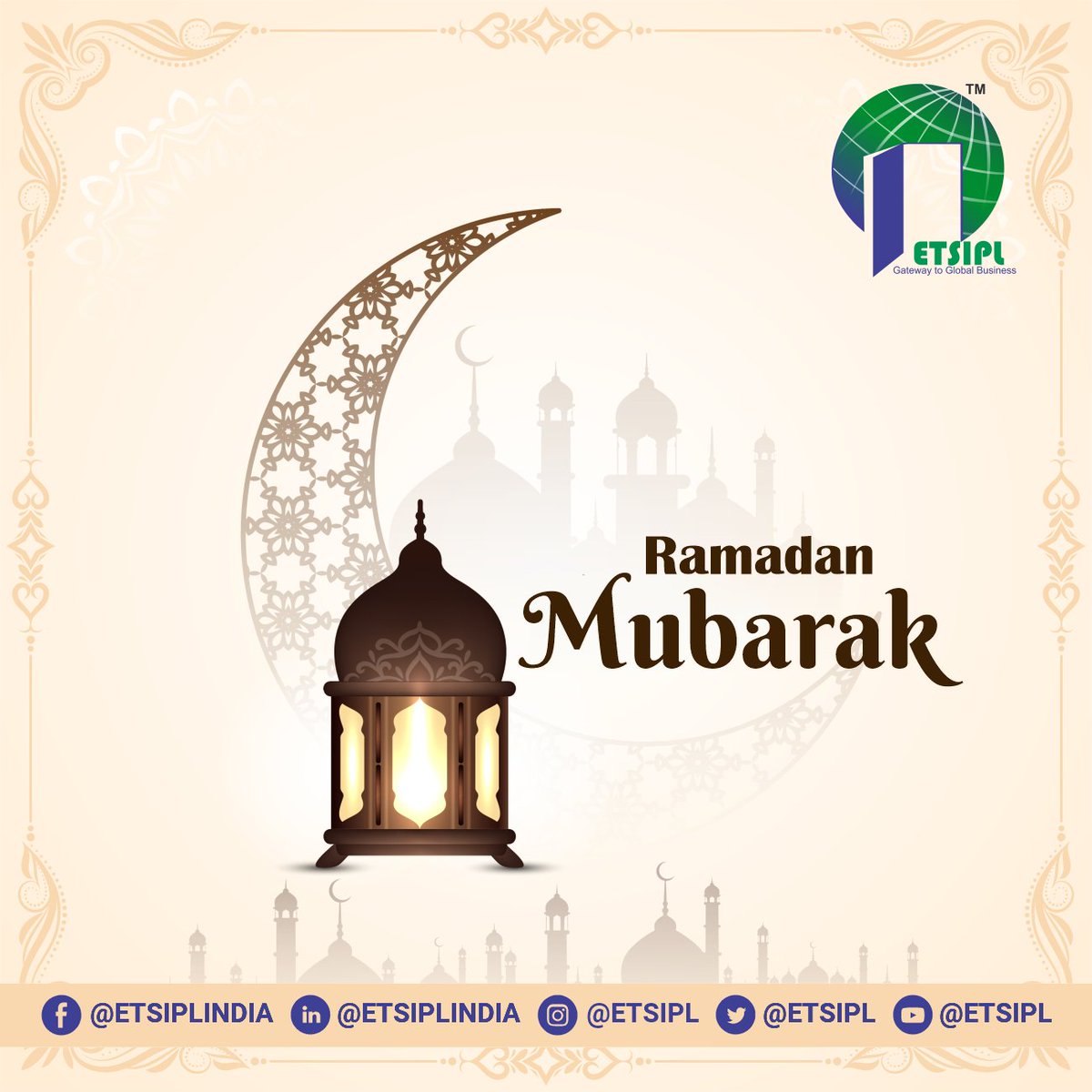 Ramadan Mubarak from ETSIPL!

As the holy month of Ramadan begins, we extend our heartfelt wishes to all our associates, clients, and partners. This sacred time of reflection, unity, and gratitude reminds us of the power of collaboration and the strength in working together!