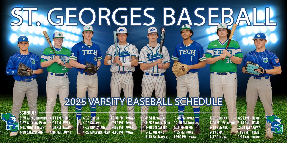 Calendar turns to March, and in our mind it’s officially high school baseball season!
Schedule and looks for 2025 A🔷D