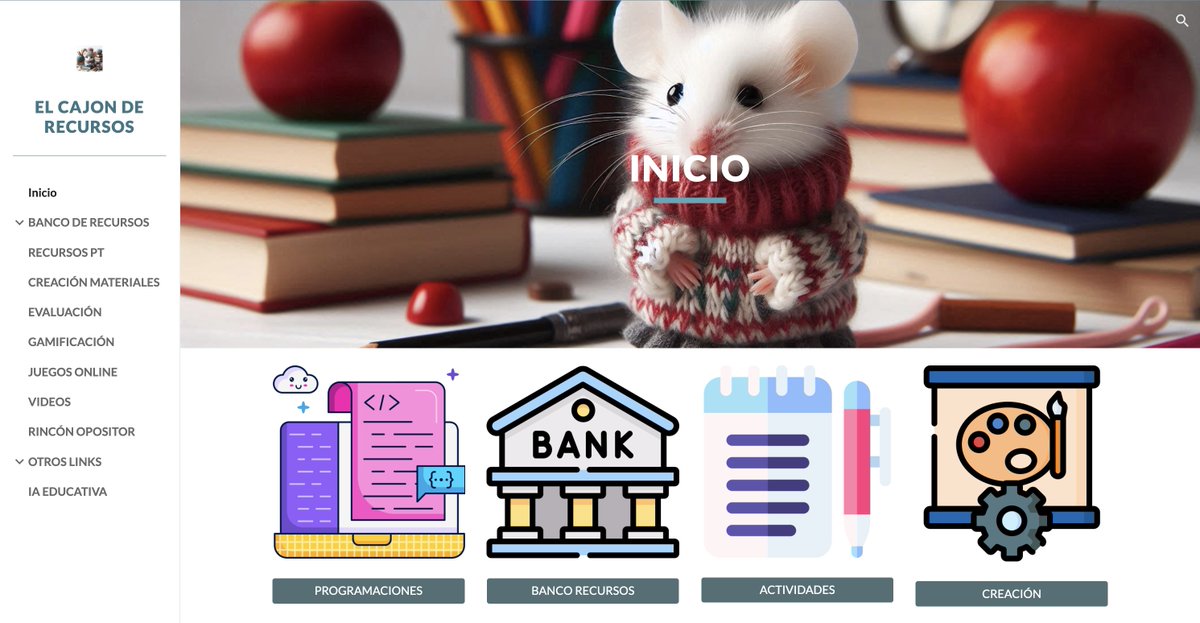 Os recomiendo esta 💎 de la curación de recursos para educación. ¡Una pasada!

sites.google.com/view/cajon-de-…

Felicidades <a href="/AinoaSC1994_PT/">AINOASCPT</a> y GRACIAS por compartir.