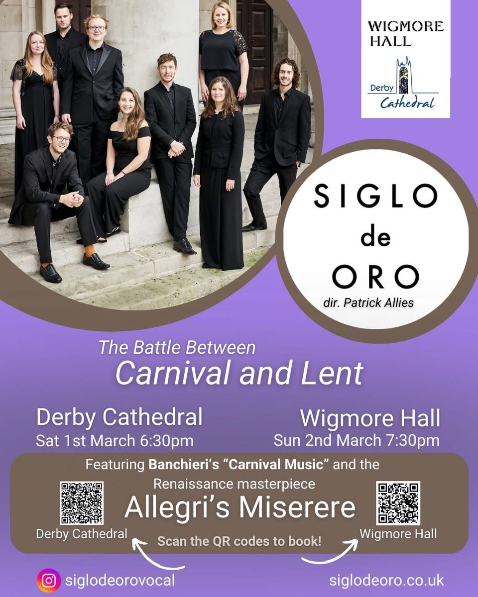 Derby Cathedral Music (@derbycathmusic) on Twitter photo We are looking forward to welcoming our friends from Siglo de Oro to the Cathedral this evening. Do join them for what promises to be a brilliant programme. <a href="/SiglodeOroVocal/">Siglo de Oro</a> We are looking forward to welcoming our friends from Siglo de Oro to the Cathedral this evening. Do join them for what promises to be a brilliant programme. <a href="/SiglodeOroVocal/">Siglo de Oro</a>
