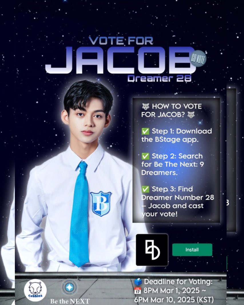 cobbles_ofcfp's tweet photo. 🚨 COBBLES! Be The Next: 9 Dreamers – VOTING IS NOW OPEN! 🚨

The moment we’ve all been waiting for is finally here! Our Jacob has worked so hard, and now it’s up to us to help him secure a spot in the Top 9! Every vote brings him one step closer to making his dreams come true!
+ https://t.co/jsCKzUMhho