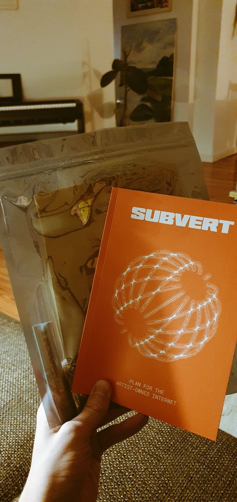 The joy I felt when I found this package from New York in my Berlin post box. It gives me the solid feeling that <a href="/subvertworld/">Subvert</a> understand the experience of being welcomed into the membership of something you care about. Zine + coop certificate in embossed gloss glory 😊