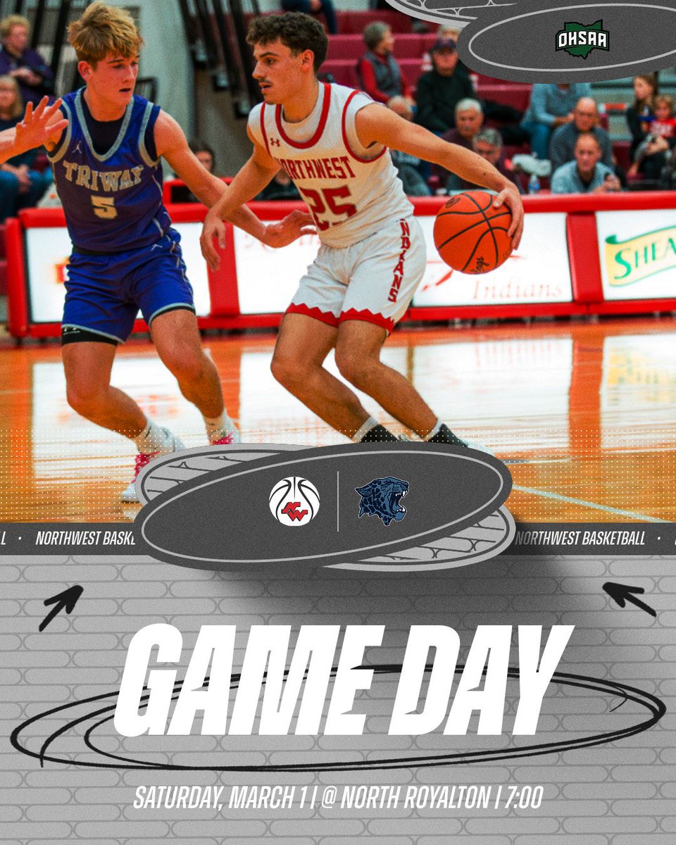 🚨Tournament Game Day: The Boys Basketball team takes on the Louisville Leopards tonight at North Royalton in a District Final 🏀 #RollTribe <a href="/NWTribe/">Northwest Schools</a> <a href="/NWBBK/">Coach Lower</a>

🕖 Game begins @ 7:00

Theme is RED OUT ❤️

🎟️ Adults $8, Students $5 cash at the gate or online @ ohsaa.org/tickets
