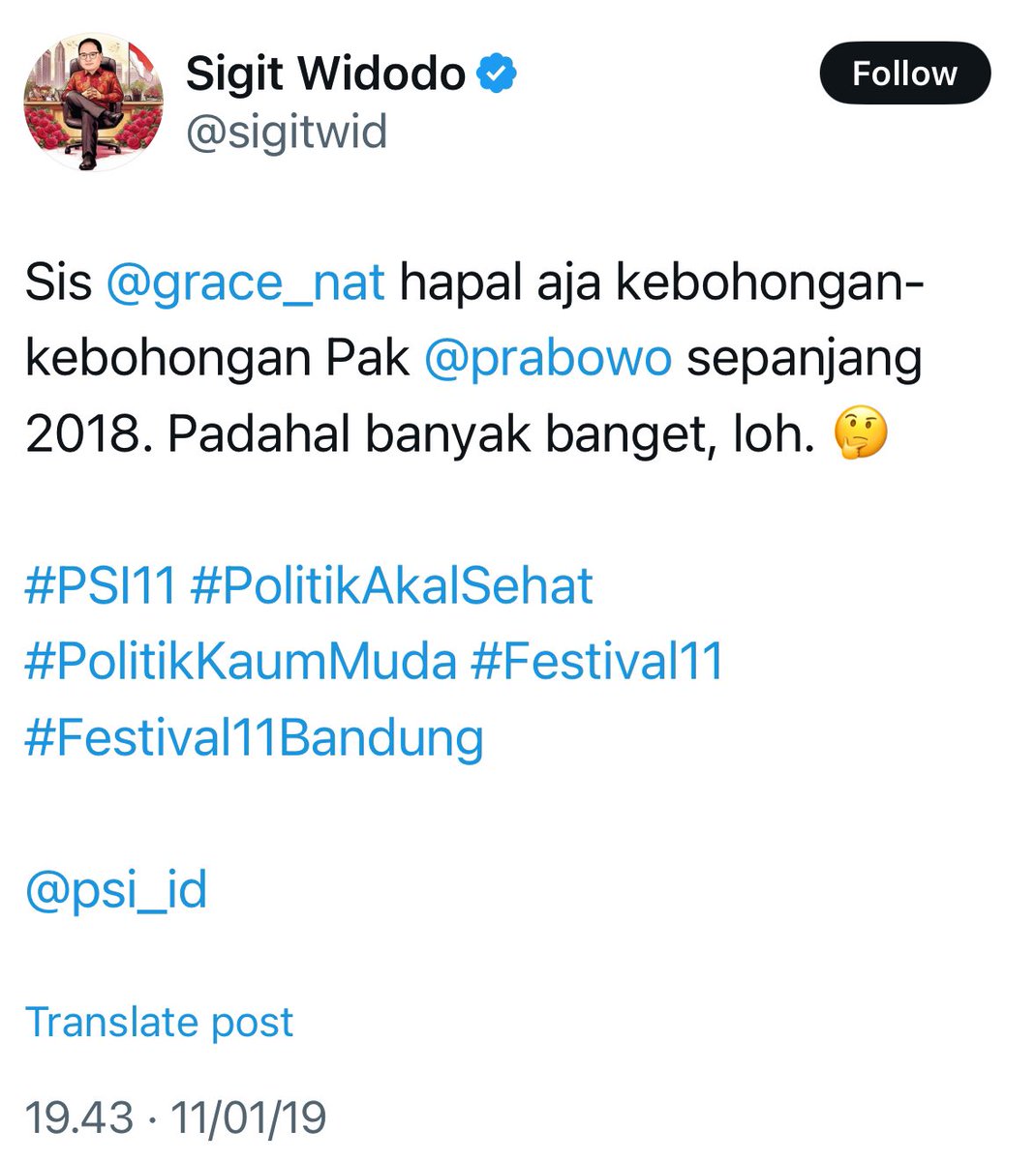Fedi Nuril tweet media