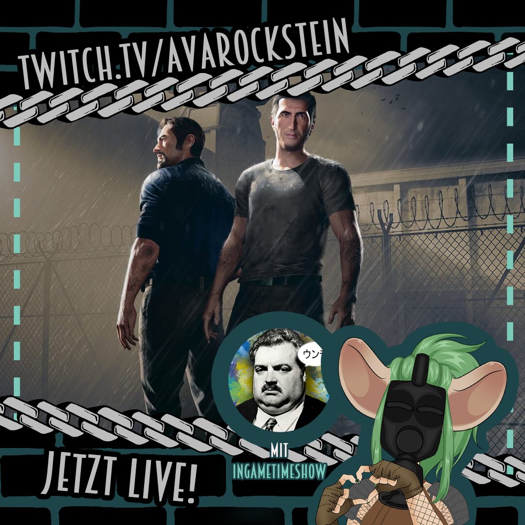 Es geht los mit A way out! 
Ich freue mich über jeden, der dabei sein möchte! 
twitch.tv/avarockstein Zusammen mit
<a href="/ingametimeshow/">Ingame Time Show</a>

#TwitchDE #ItTakesTwo #StreamerSupport #GamingTogether #KoopAdventures #TwitchGermany