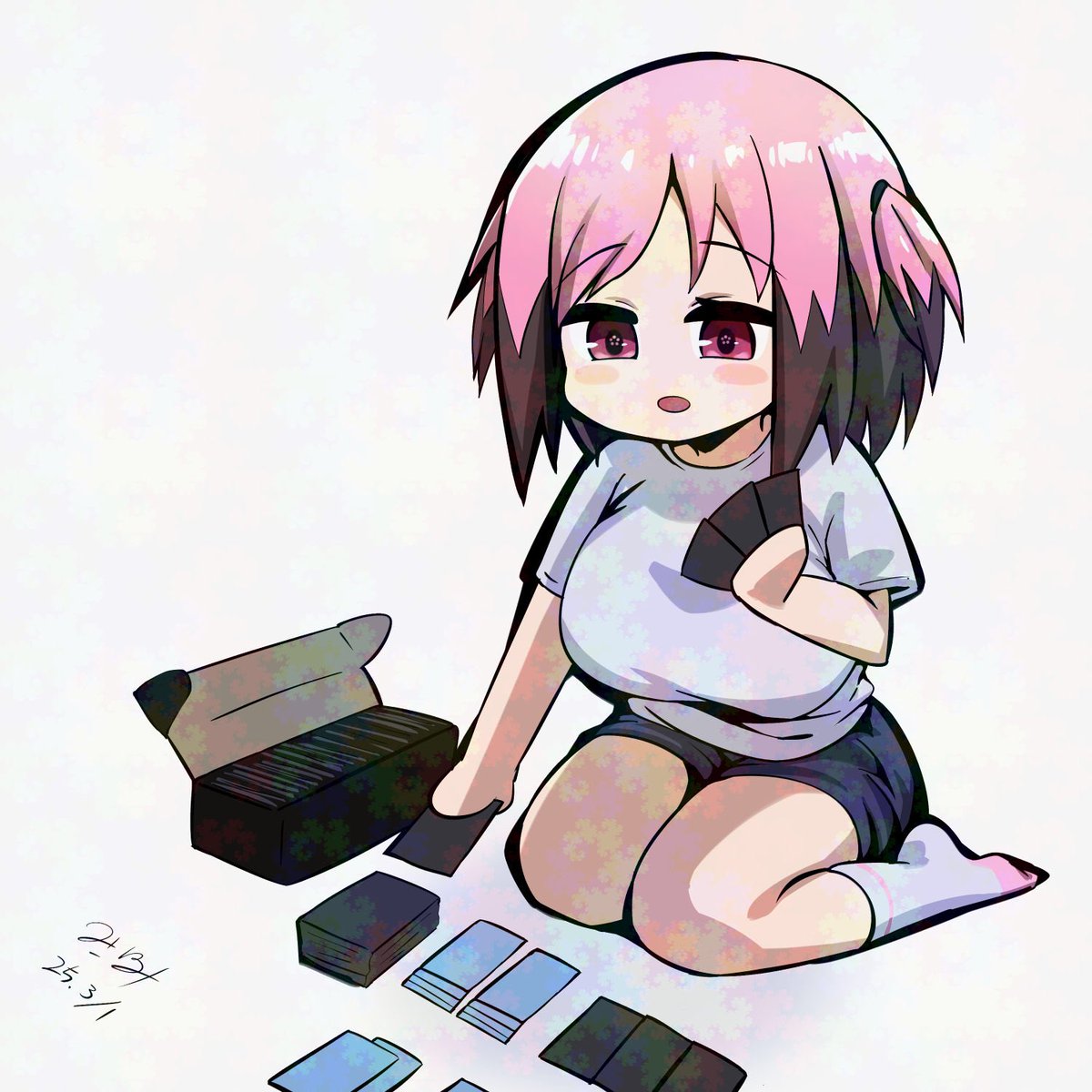 1人でペチペチしてた 