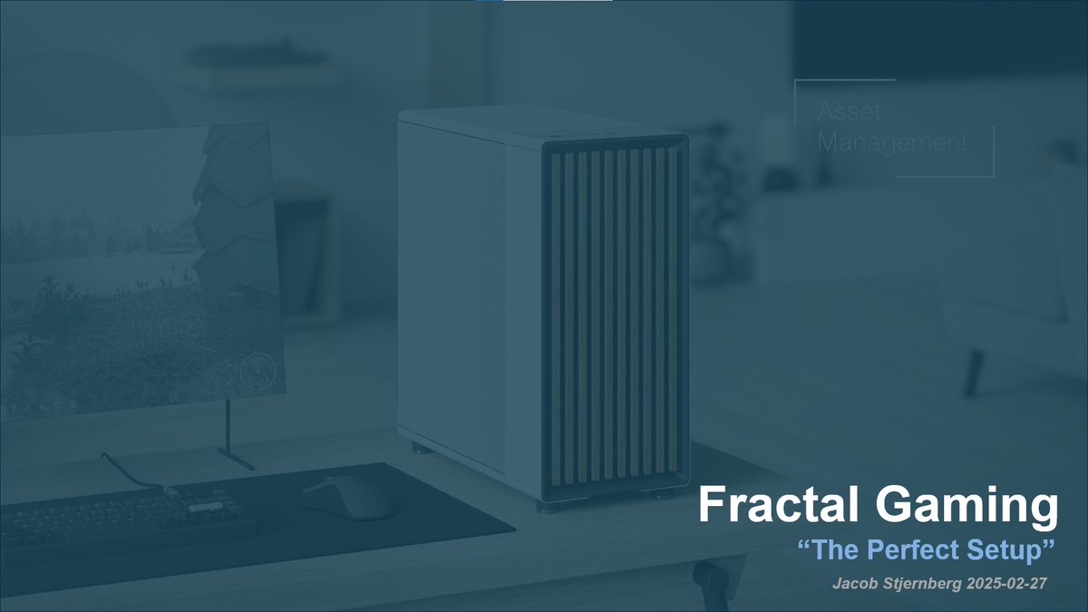 Asset Management Group (AMG) (@amg_fest) on Twitter photo FRACTAL PITCH DECK $FRACTL (ENG)
Av <a href="/JacobStjernberg/">Jacob Stjernberg</a>
<a href="/JacobStjernberg/">Jacob Stjernberg</a> plöjer igenom Fractal Gaming och förklarar varför bolaget troligtvis är välpositionerat för en kommande investeringscykel från gamers, triggat av lanseringar av nya PC-komponenter (Nvidia GPU:s).
Passar FRACTAL PITCH DECK $FRACTL (ENG)
Av <a href="/JacobStjernberg/">Jacob Stjernberg</a>
<a href="/JacobStjernberg/">Jacob Stjernberg</a> plöjer igenom Fractal Gaming och förklarar varför bolaget troligtvis är välpositionerat för en kommande investeringscykel från gamers, triggat av lanseringar av nya PC-komponenter (Nvidia GPU:s).
Passar
