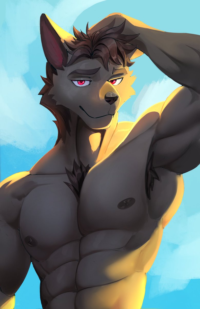 simple quick art,  just a black wolf 🥱
#furry #artfurry #furryartist