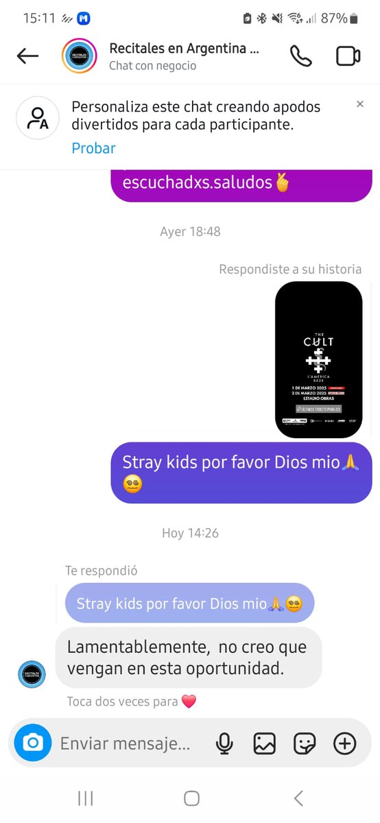 NataliSpense2's tweet photo. Me parte el alma esto porque ya se presentía mucho!!
Y lo que más duele es que dejen a STAY argentinas fuera del show de STRAY kIDS!!!
No no mereciamos esto se lucho muchísimo y es totalmente injusto ahora que den la cara l@s que la tiene  que dar!😭💔 https://t.co/FDRLCZ0pSm