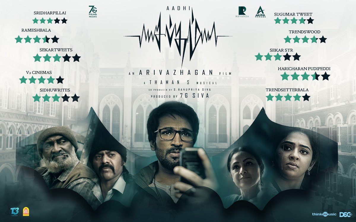 Critics are raving about #Sabdham! Experience the spine-chilling sound-horror thriller in theaters from today. 🔊🎬

Booking Link : linktr.ee/Sabdham_Tickets

Get ready for a #SoundThriller ❤️‍🔥

From The makers of #Eeram 

Starring <a href="/AadhiOfficial/">Aadhi🎭</a> 
An <a href="/dirarivazhagan/">Arivazhagan</a> film
A