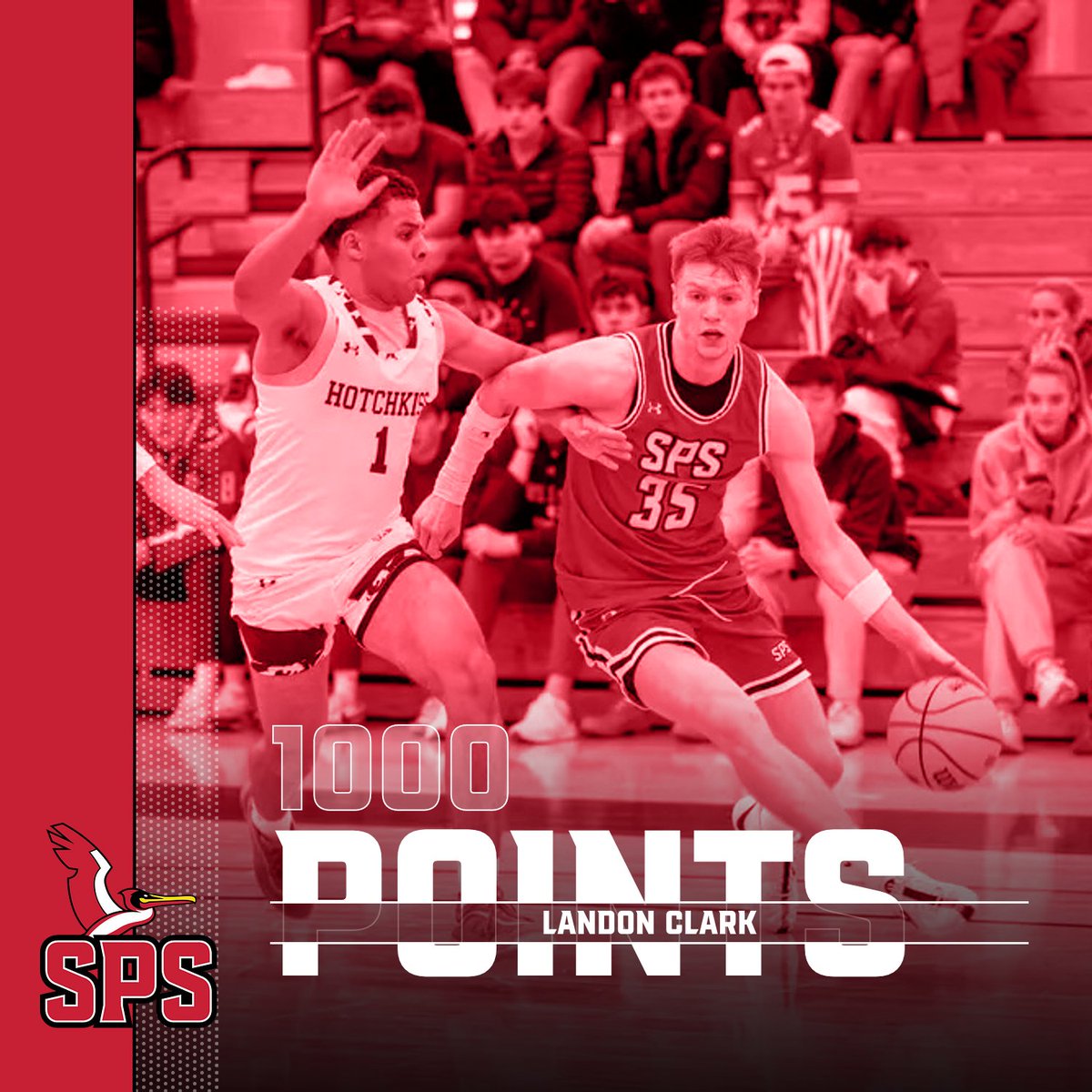 Senior Landon Clark needed 22 points in our final regular season game last night to get to 1000 for his career. He got it done in the first half, finished with 29, &amp; helped lead us to the W.

Huge congratulations to Landon--an impressive accomplishment in just 3 years! #GoBigRed
