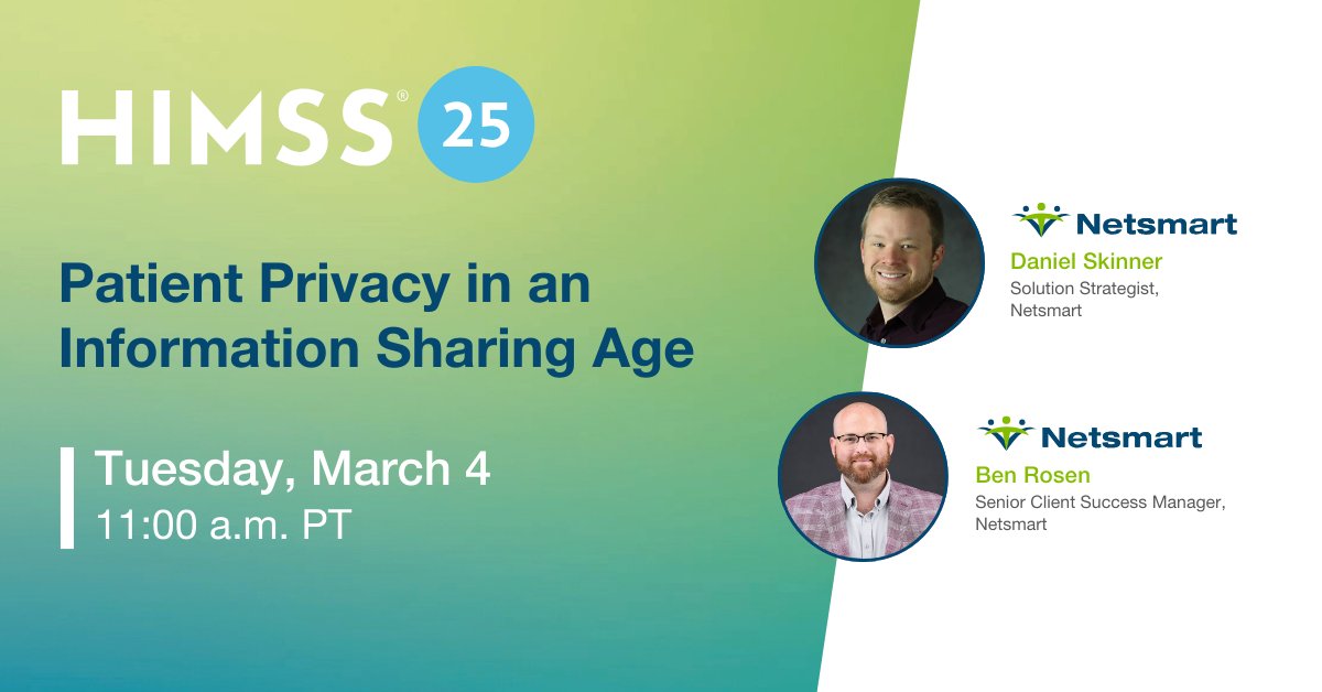 How do 42 CFR Part 2 updates impact privacy and #interoperability? 

Join Netsmart experts in the Exchange Theater in the Interop+Smart Experience Pavilion at <a href="/HIMSS/">HIMSS</a> as they break it down and share best practices for secure, compliant #datasharing. 

Learn more: