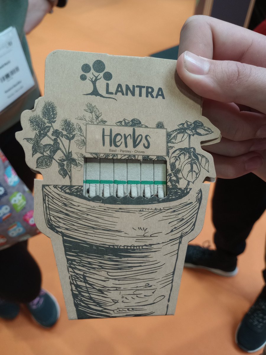 At the NEC #whatcareerlive  <a href="/LantraUK/">Lantra</a> Been given lots of herb seeds to take back to school to grow.  Very happy!