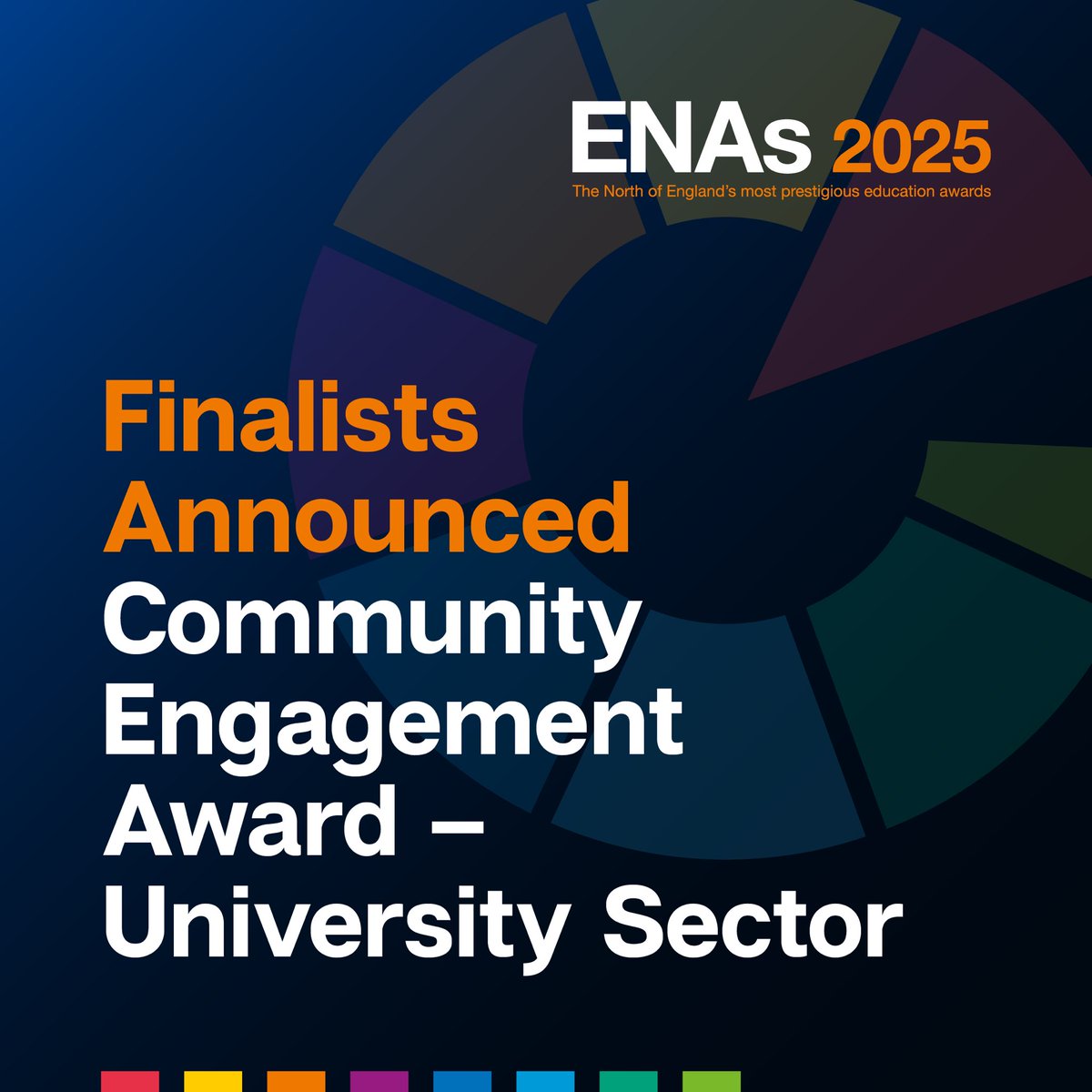 ENAs (@educatenorth) on Twitter photo Congratulations to our Community Engagement Award Finalists (University Sector)✨
<a href="/LJMU/">Liverpool John Moores University</a>
<a href="/OfficialUoM/">The University of Manchester</a>
<a href="/Uni_Lancashire/">The University of Central Lancashire - UCLan</a>
<a href="/YorkStJohn/">York St John University</a>
@/Edge Hill University
@/Manchester Law School
@/University of Chester Congratulations to our Community Engagement Award Finalists (University Sector)✨
<a href="/LJMU/">Liverpool John Moores University</a>
<a href="/OfficialUoM/">The University of Manchester</a>
<a href="/Uni_Lancashire/">The University of Central Lancashire - UCLan</a>
<a href="/YorkStJohn/">York St John University</a>
@/Edge Hill University
@/Manchester Law School
@/University of Chester